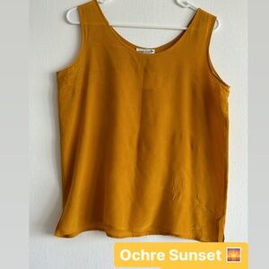 Ochre Sunset 100% Silk Tank